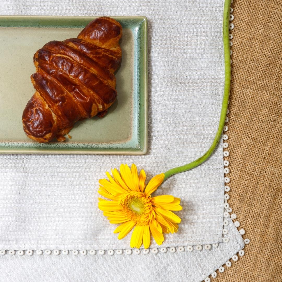 Pravaah Kshiti Table Mat Set | 100% Hemp Table Mats with lace detailing | Set of 4/6