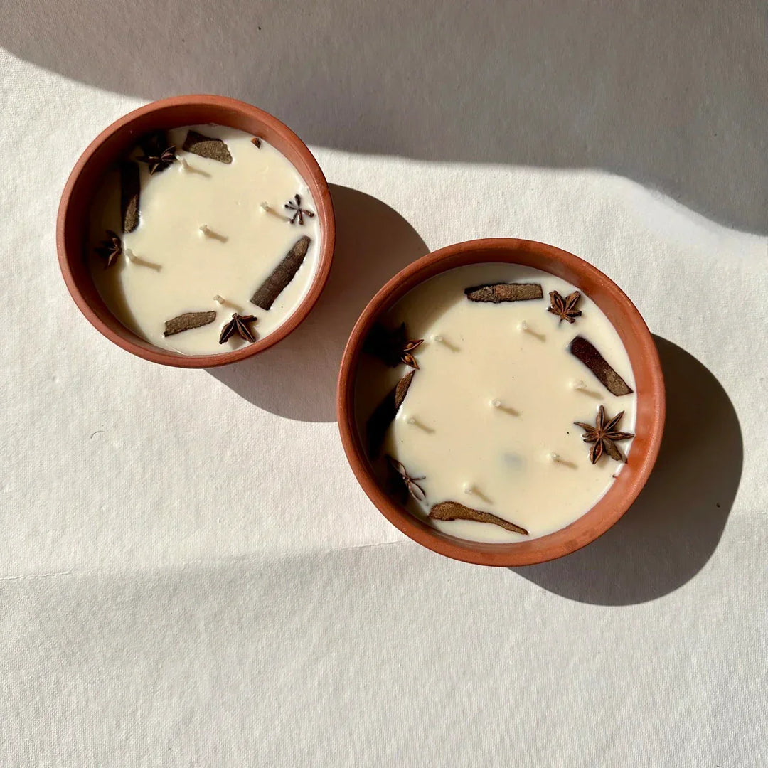 Pravaah Bayaar XL | 100% Soy Wax Candle | 5 Wick and 7 Wick | Cinnamon Vanilla