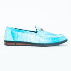 Monkstory Flatform Horsebit Slip Ons - powder Blue