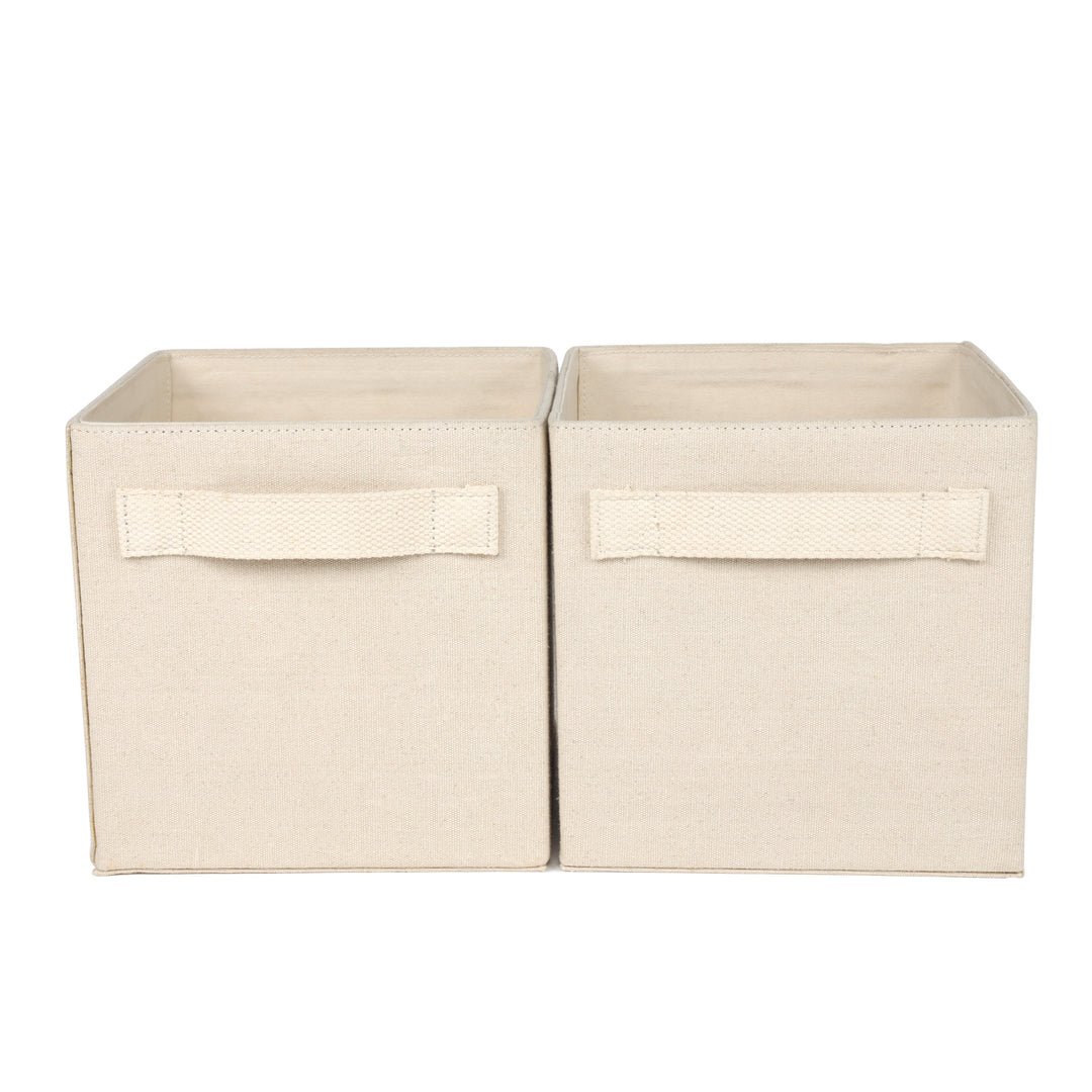 Akiiko Original Storage Boxes | Cotton Canvas, Fabric Handles | Set of 2