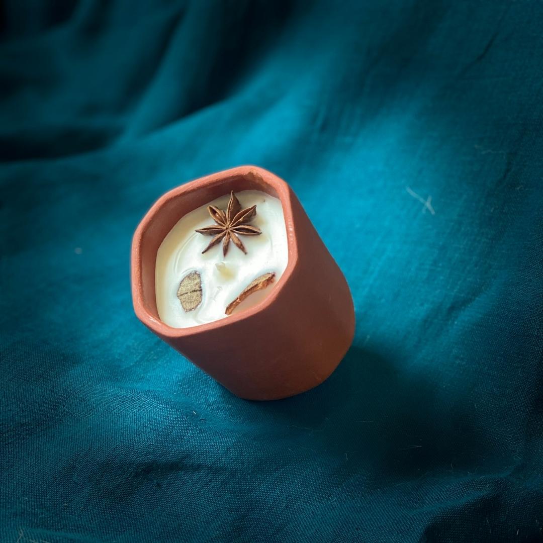 Pravaah Bayaar | 100% Soy Wax Candle | Hand Poured | Cinnamon Vanilla