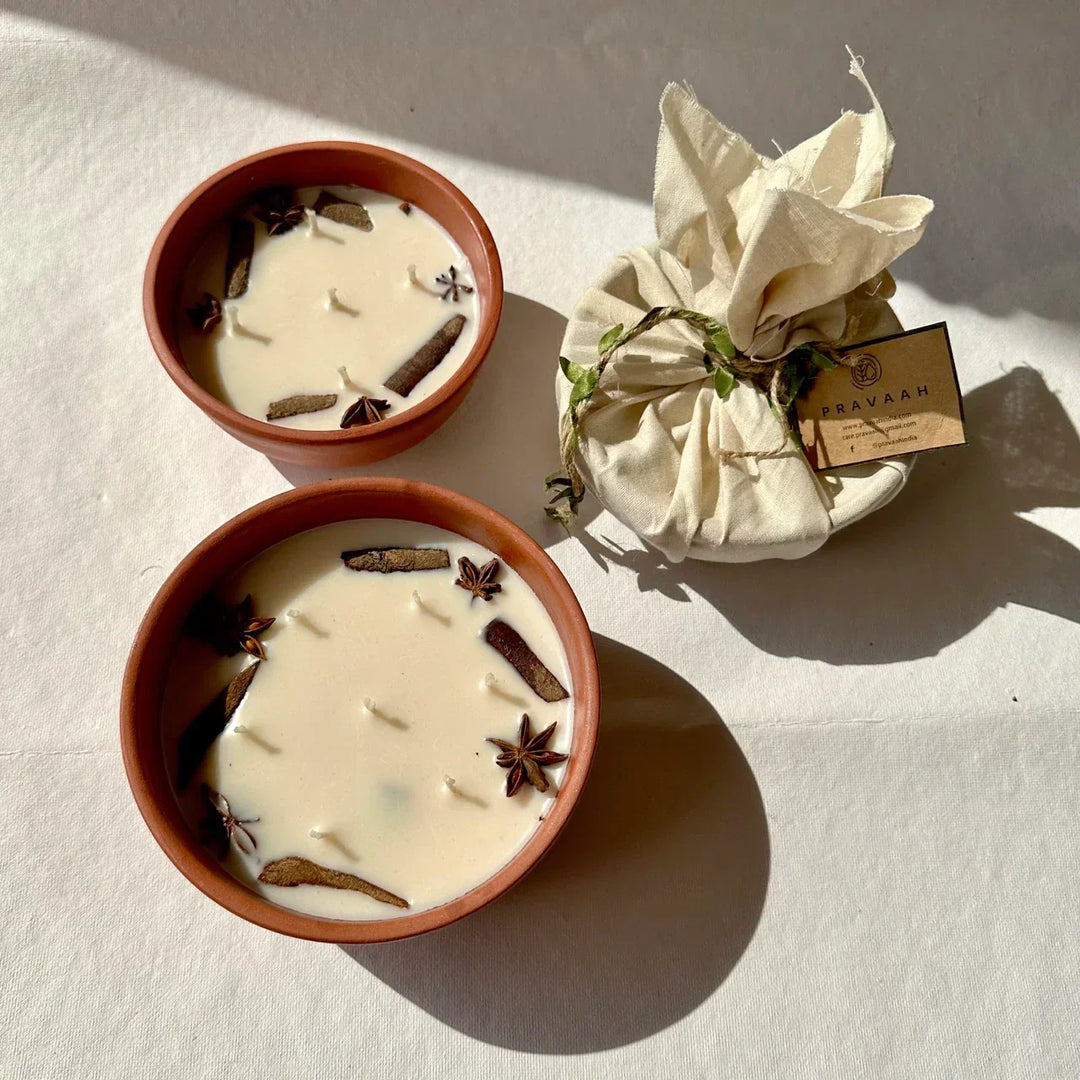 Pravaah Bayaar XL | 100% Soy Wax Candle | 5 Wick and 7 Wick | Cinnamon Vanilla