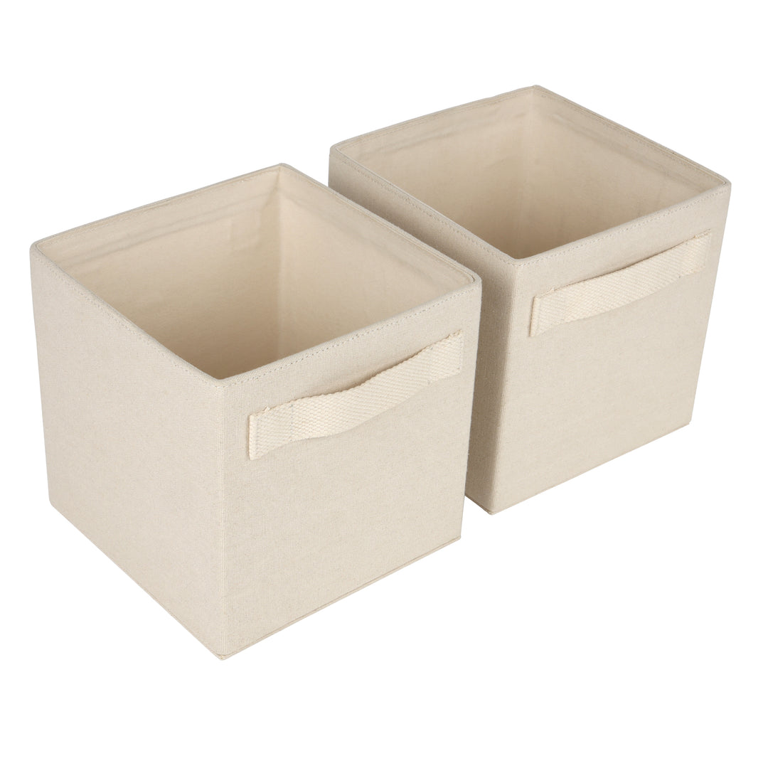 Akiiko Original Storage Boxes | Cotton Canvas, Fabric Handles | Set of 2