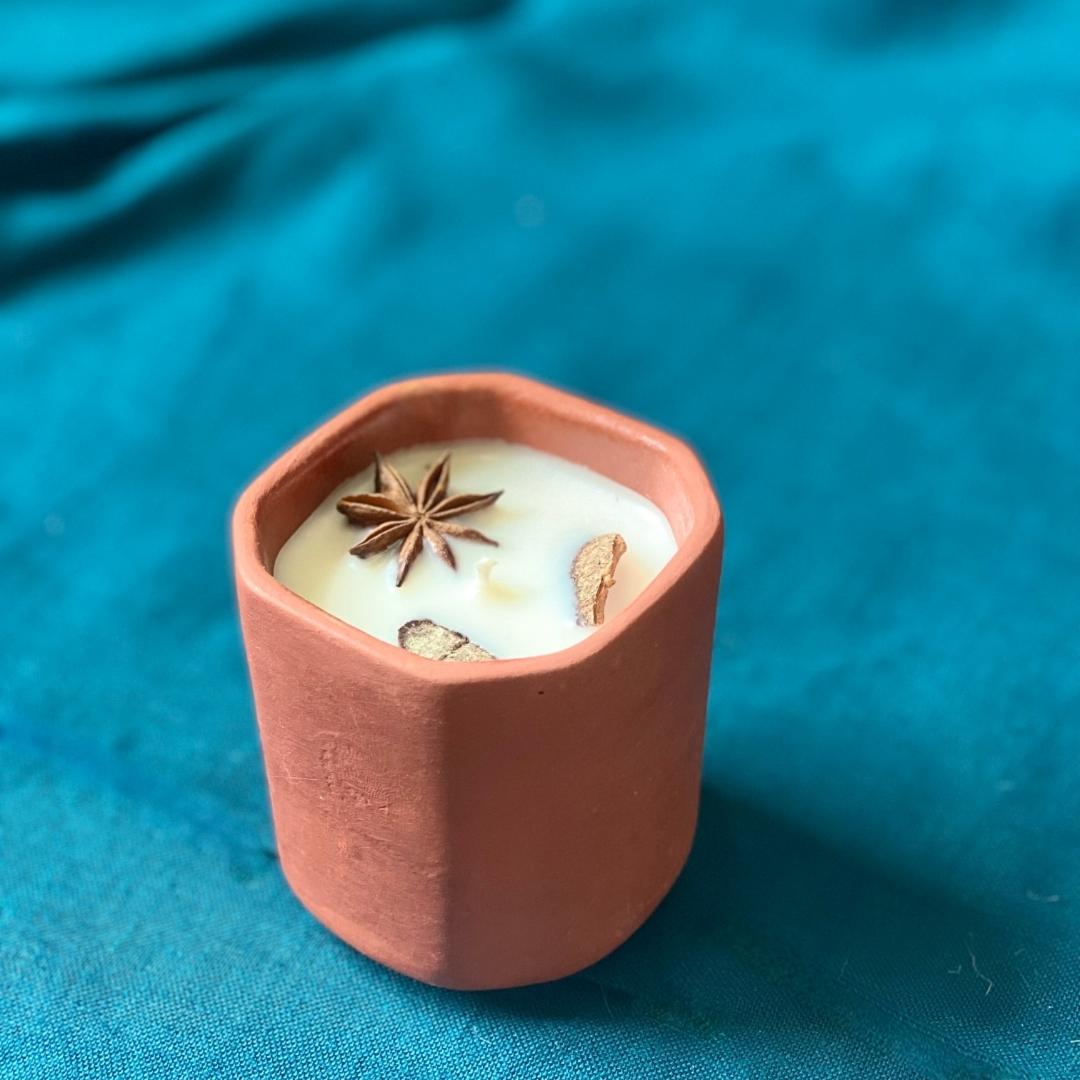 Pravaah Bayaar | 100% Soy Wax Candle | Hand Poured | Cinnamon Vanilla