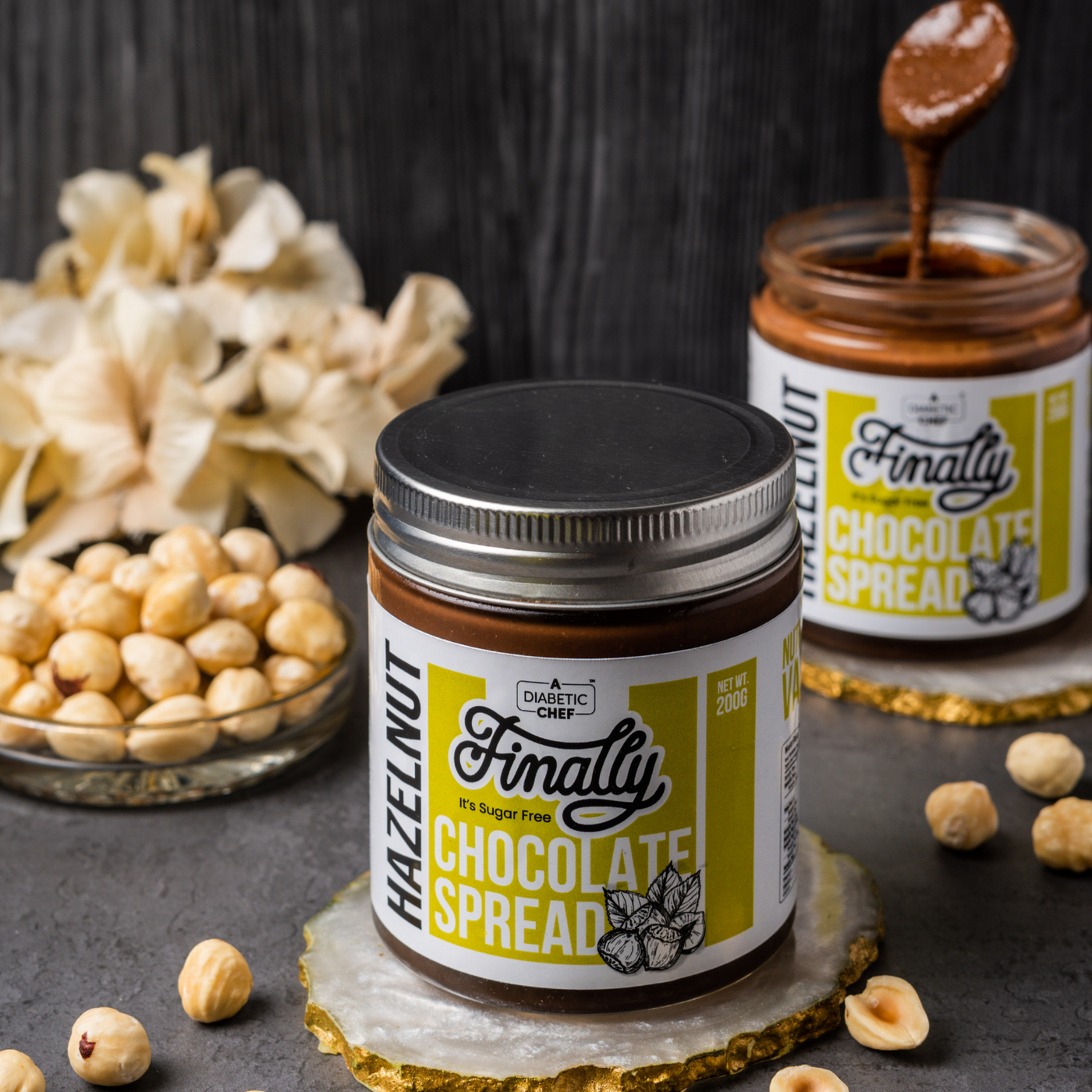 Hazelnut Choconut Spread | Sugarfree | 50% Cocoa | Diabetic Friendly | Vegan - 200g