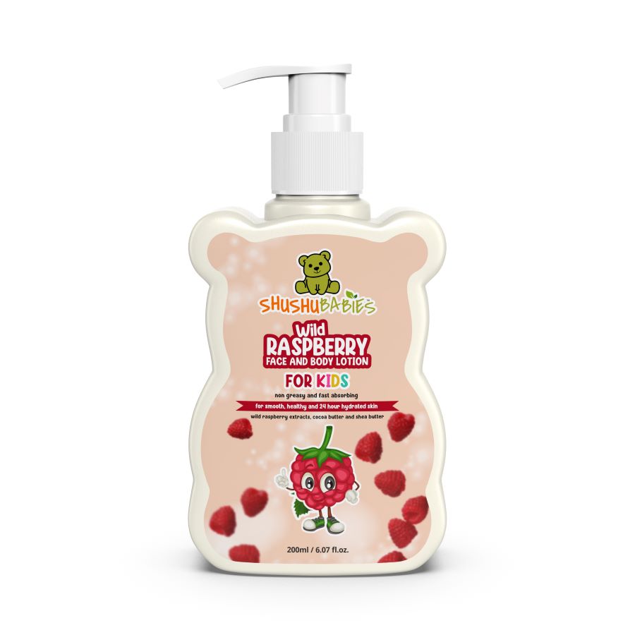 Wild Raspberry Face and Body Lotion for Kids with Raspberry, Shea Butter and Cocoa Butter - 200ml