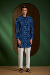 Earthpiece Seascape Hand-Block Print Men's Kurta