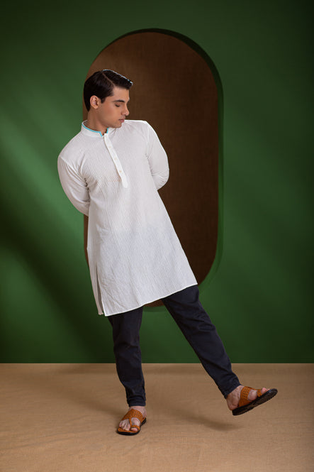 Earthpiece Pintuck Detail Handwoven Men&