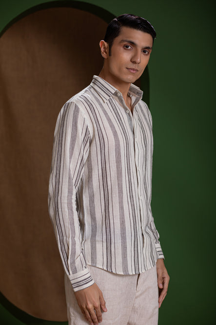 Handwoven Stripe Men's Shirt