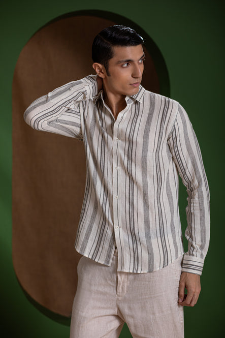 Handwoven Stripe Men's Shirt