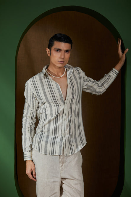 Handwoven Stripe Men's Shirt