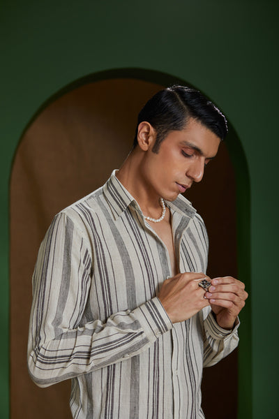 Handwoven Stripe Men's Shirt