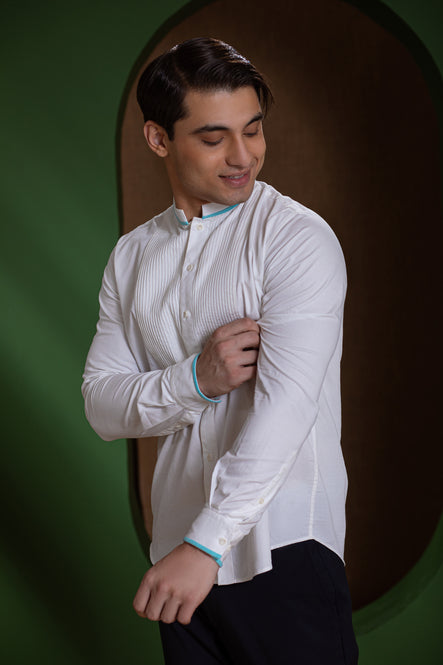 Buy Pintuck Yoke Detail Men's Shirt Online - Suspire