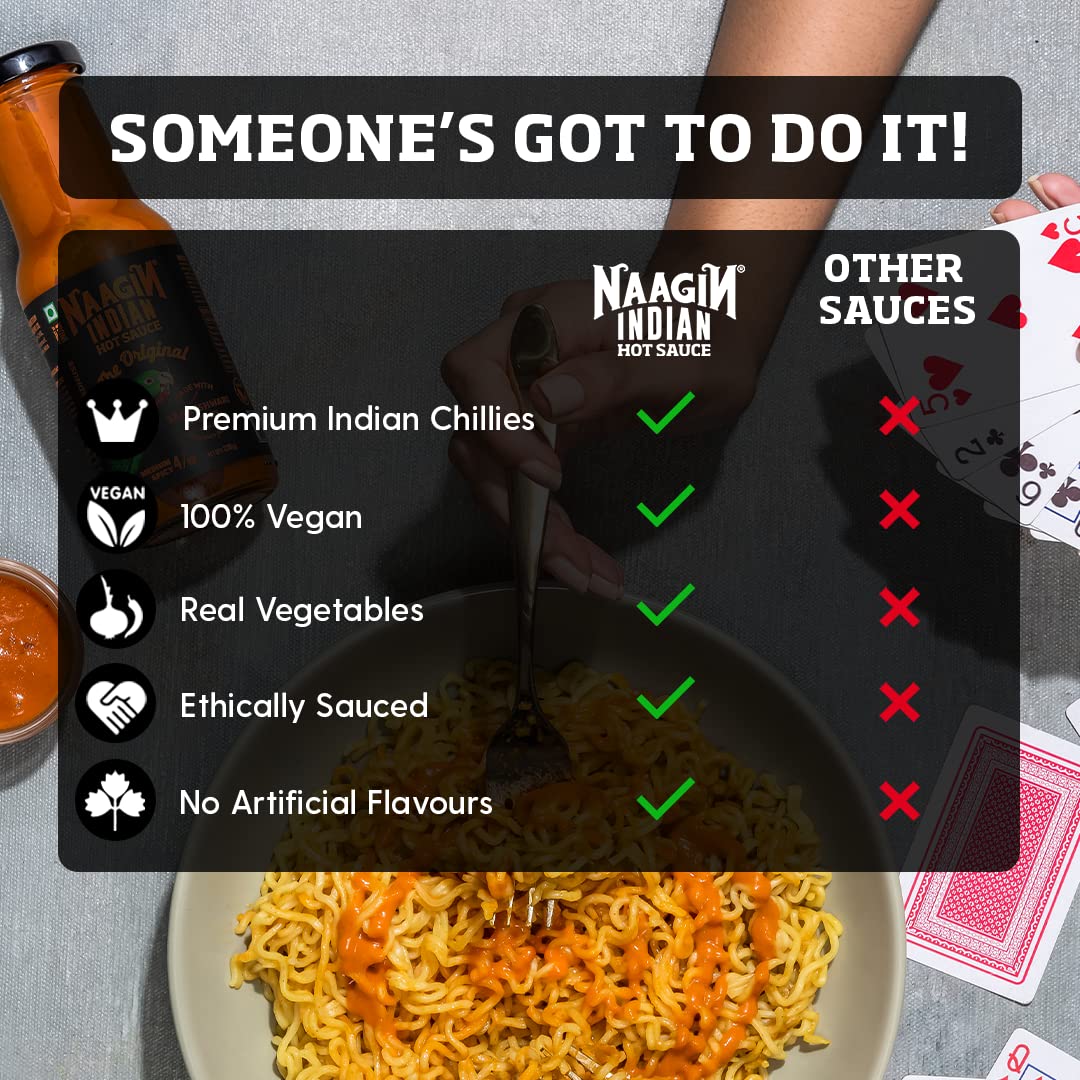 Naagin Sauce Gift Box - Indian Hot Sauce The Original, Kantha Bomb & Smoky Bhoot, Bottle (230gm, Pack of 3)