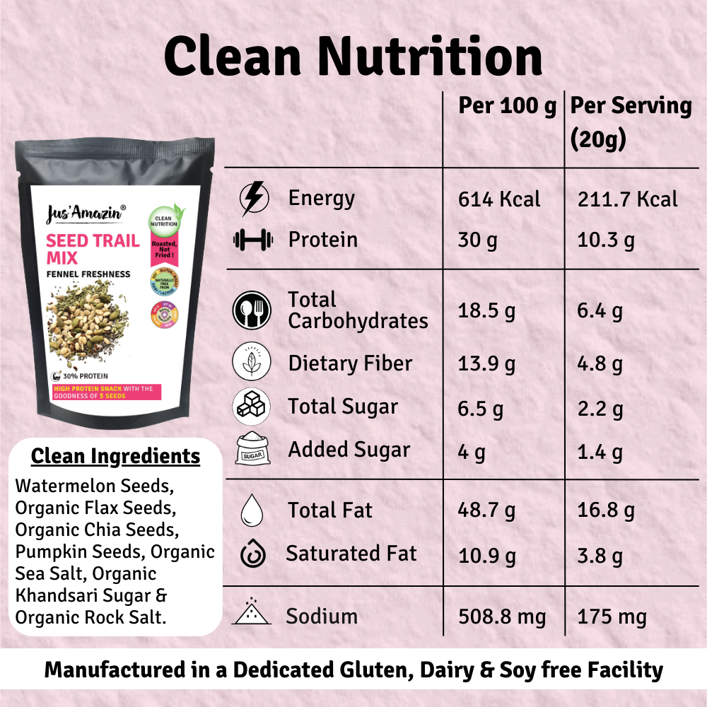 Jus Amazin Seed Trail Mix Pack of 6