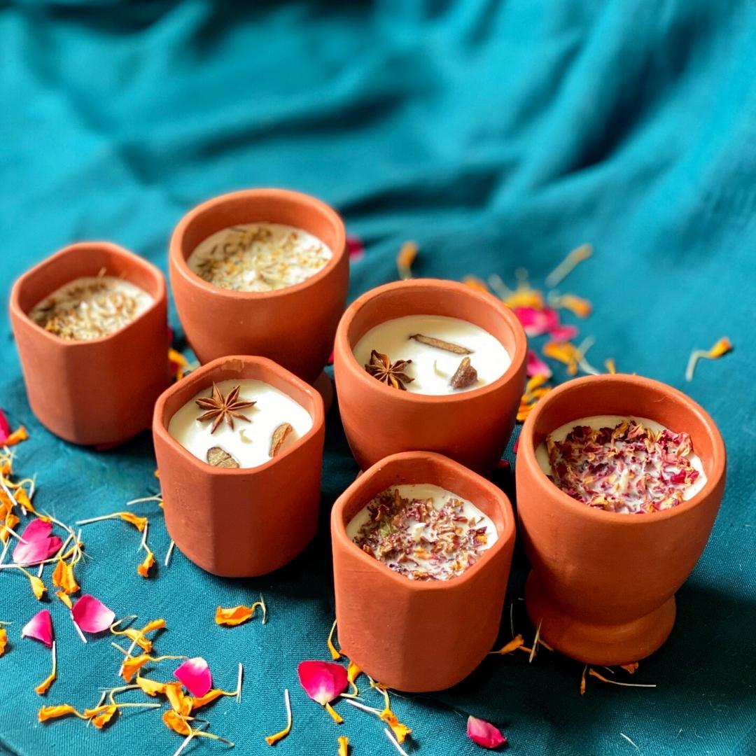 Pravaah Handmade Soy Wax Candles | Zero Waste | Sets | Giftng Box