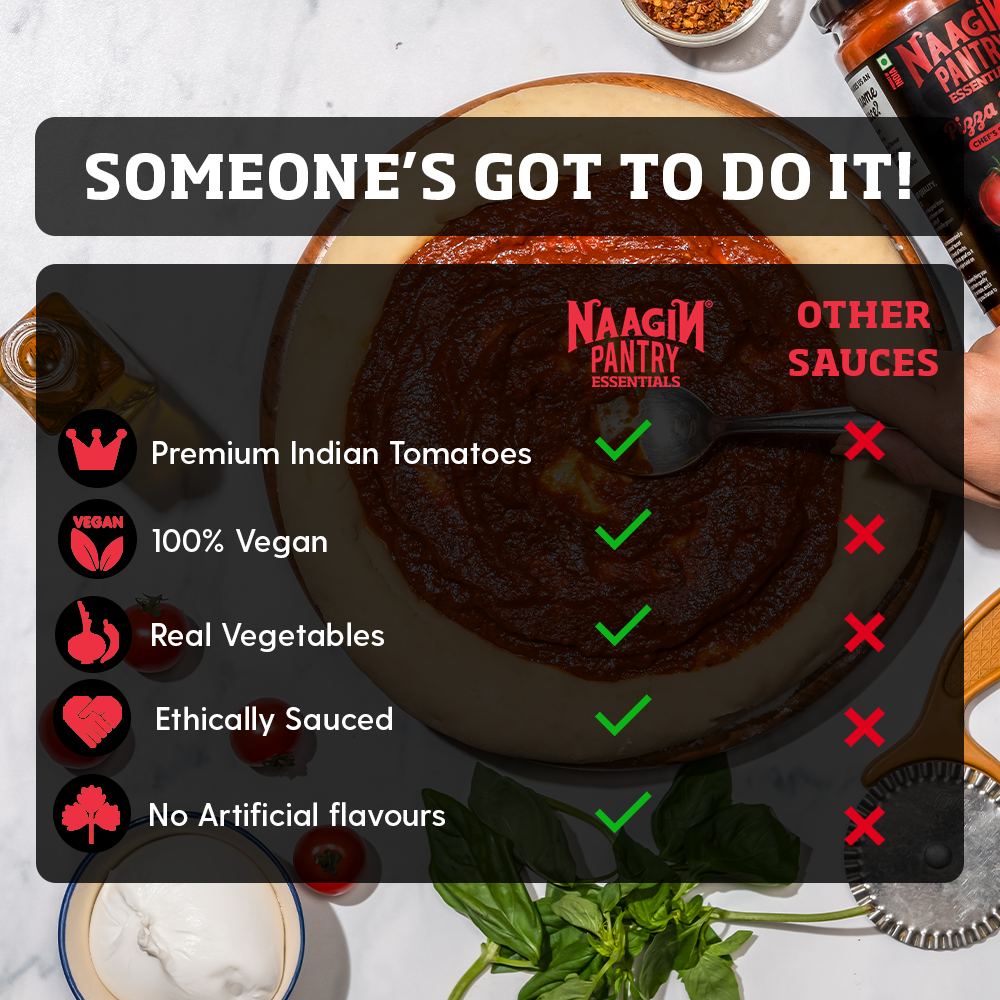 Naagin Sauce Pantry Essentials – Premium Pizza Sauce (380g) | Italian Pizza Sauce | With Chef’s secret spice mix