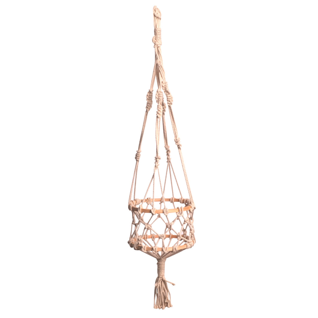 Bamboology Trends Upcycled Handmade Planter In Cotton Macrame