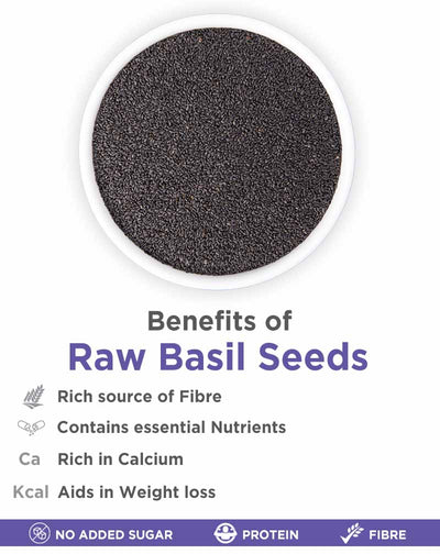 Raw Basil seeds 250gm