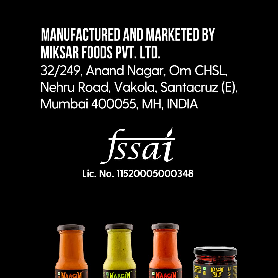 Naagin Sauce - Indian Hot Sauce Original, Kantha Bomb, Smoky Bhoot (230gm Each) & Crispy Chilli Oil Mild Bottle (140gm) (Pack Of 4)