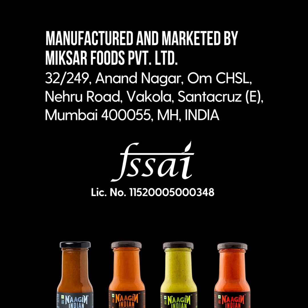 Naagin Sauce - Indian Hot Sauce The Original & Smoky Bhoot, Bottle (230gm, Pack of 2)