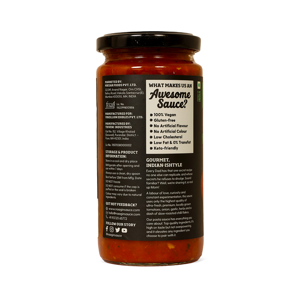 Naagin Sauce Pantry Essentials – Premium Pasta Sauce (380g) | Italian Pasta Sauce | Marinara Sauce