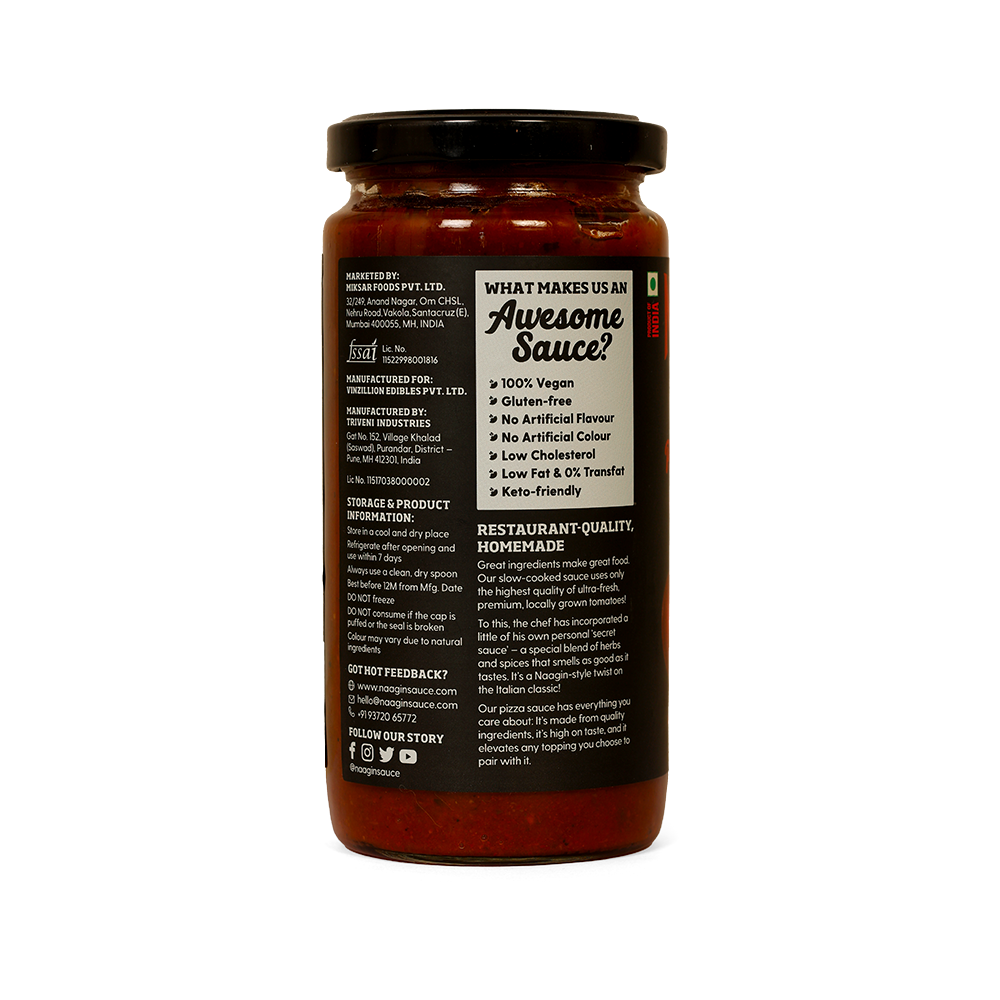 Naagin Sauce Pantry Essentials – Premium Pizza Sauce (380g) | Italian Pizza Sauce | With Chef’s secret spice mix