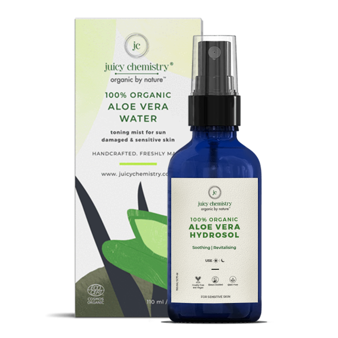 Organic Aloe Vera & Lemon Water Toning Mist For Sun Damaged & Sensitive Skin-110ml
