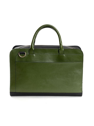 Atlas - green & black handbag