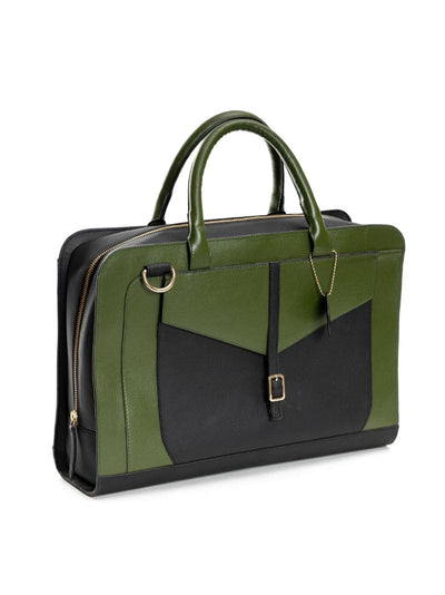 Atlas - green & black handbag