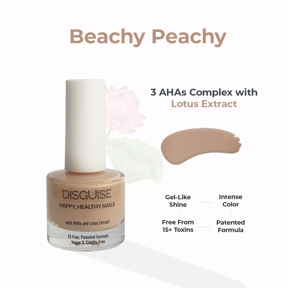 Happy, Healthy Nail Polish Beachy Peachy 114: 21 TOXIN FREE | WITH AHA & LOTUS EXTRACT | STRENGTHENS NAILS | 9 ml