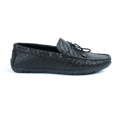 Monkstory Patterned Square Driving Shoes - Black