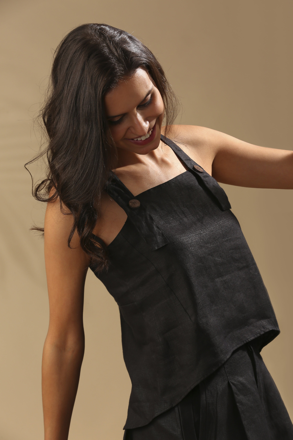 B Label Elm Dungaree Top | Hemp, Adjustable Straps