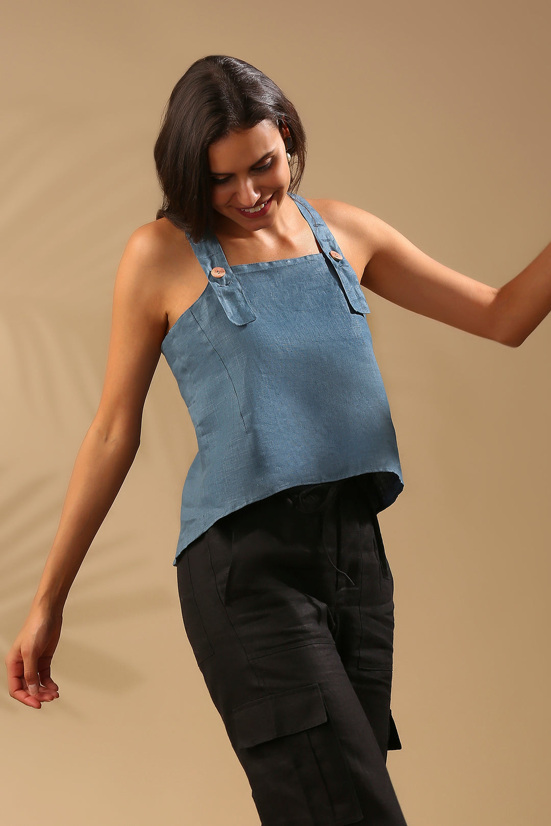 B Label Elm Dungaree Top | Hemp, Adjustable Straps