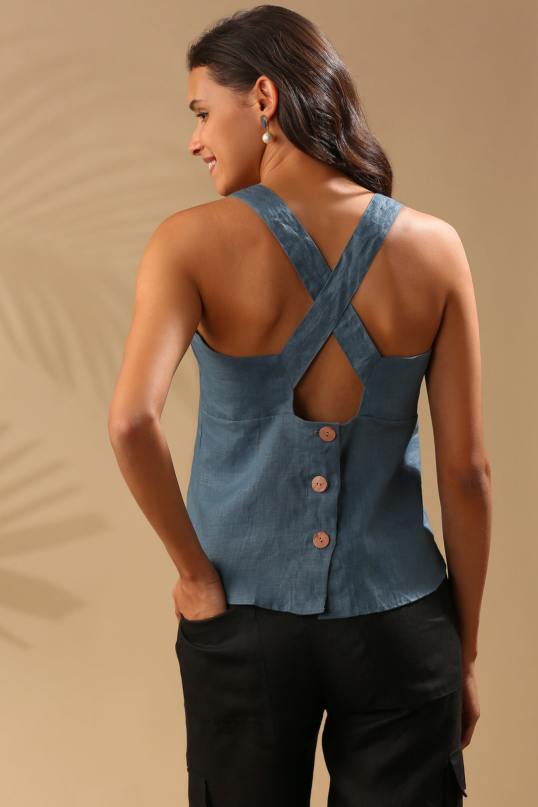 B Label Elm Dungaree Top | Hemp, Adjustable Straps