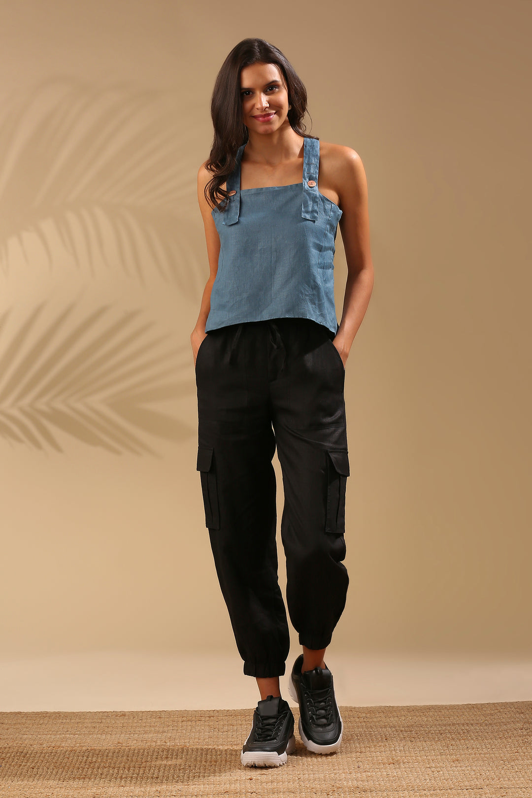 B Label Elm Dungaree Top | Hemp, Adjustable Straps
