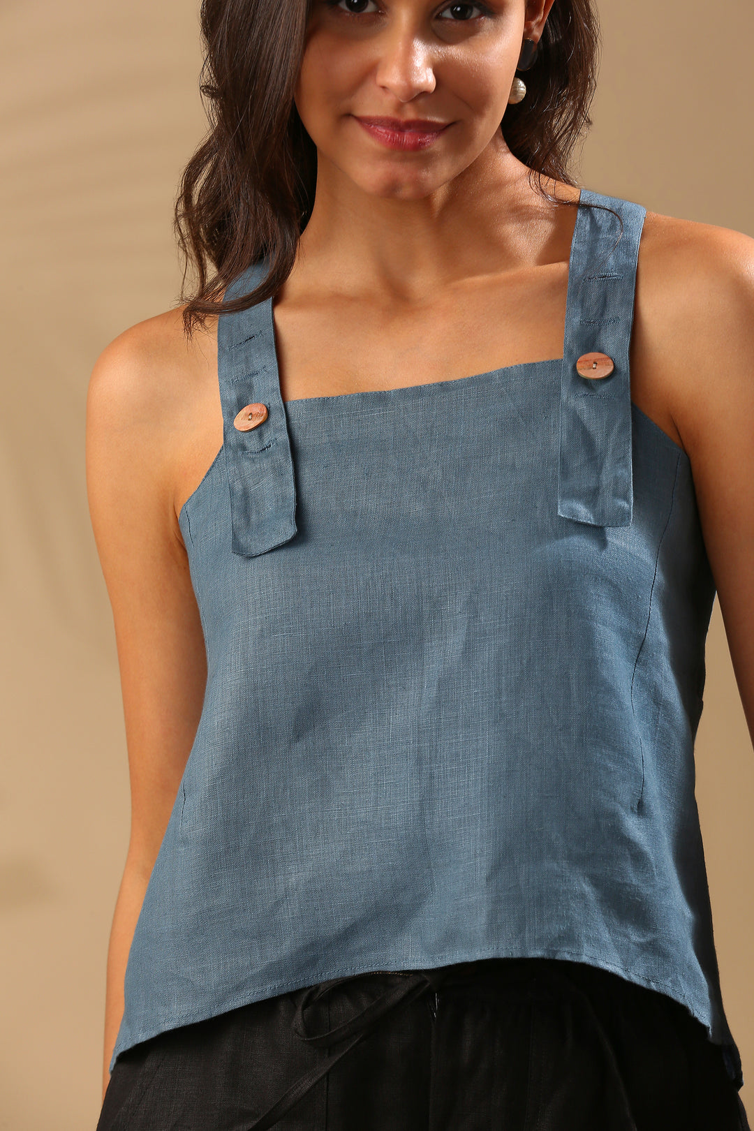 B Label Elm Dungaree Top | Hemp, Adjustable Straps