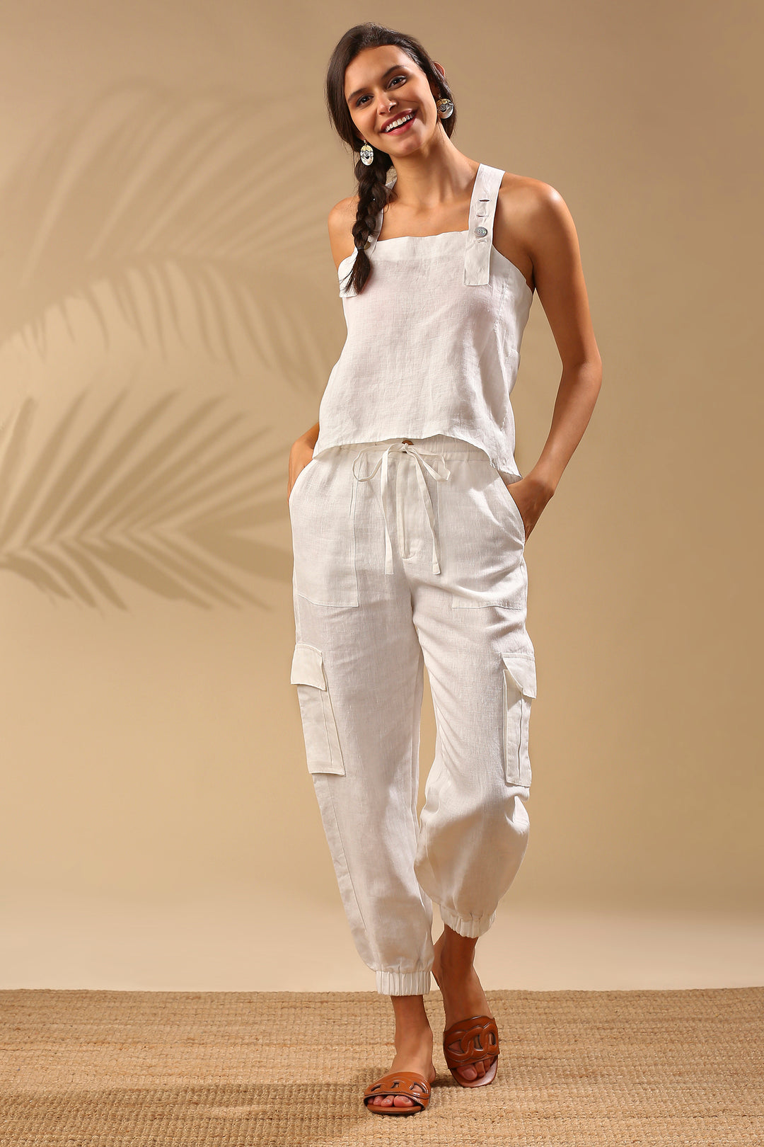 B Label Elm Dungaree Top | Hemp, Adjustable Straps