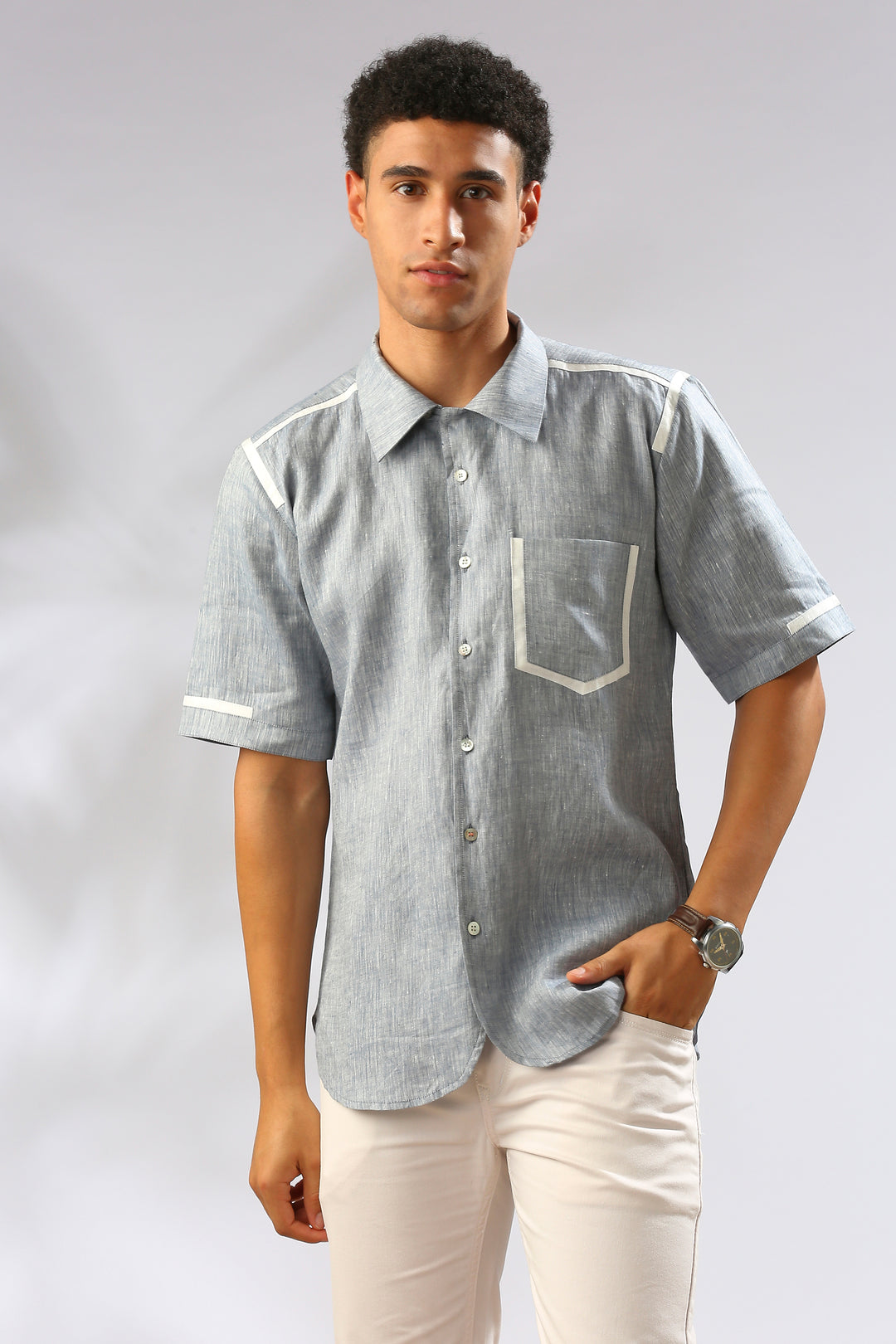 B Label Palm Resort Collar Shirt