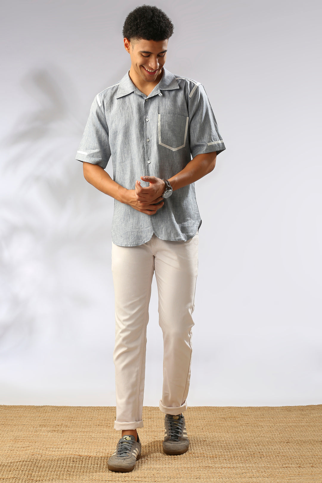B Label Palm Resort Collar Shirt