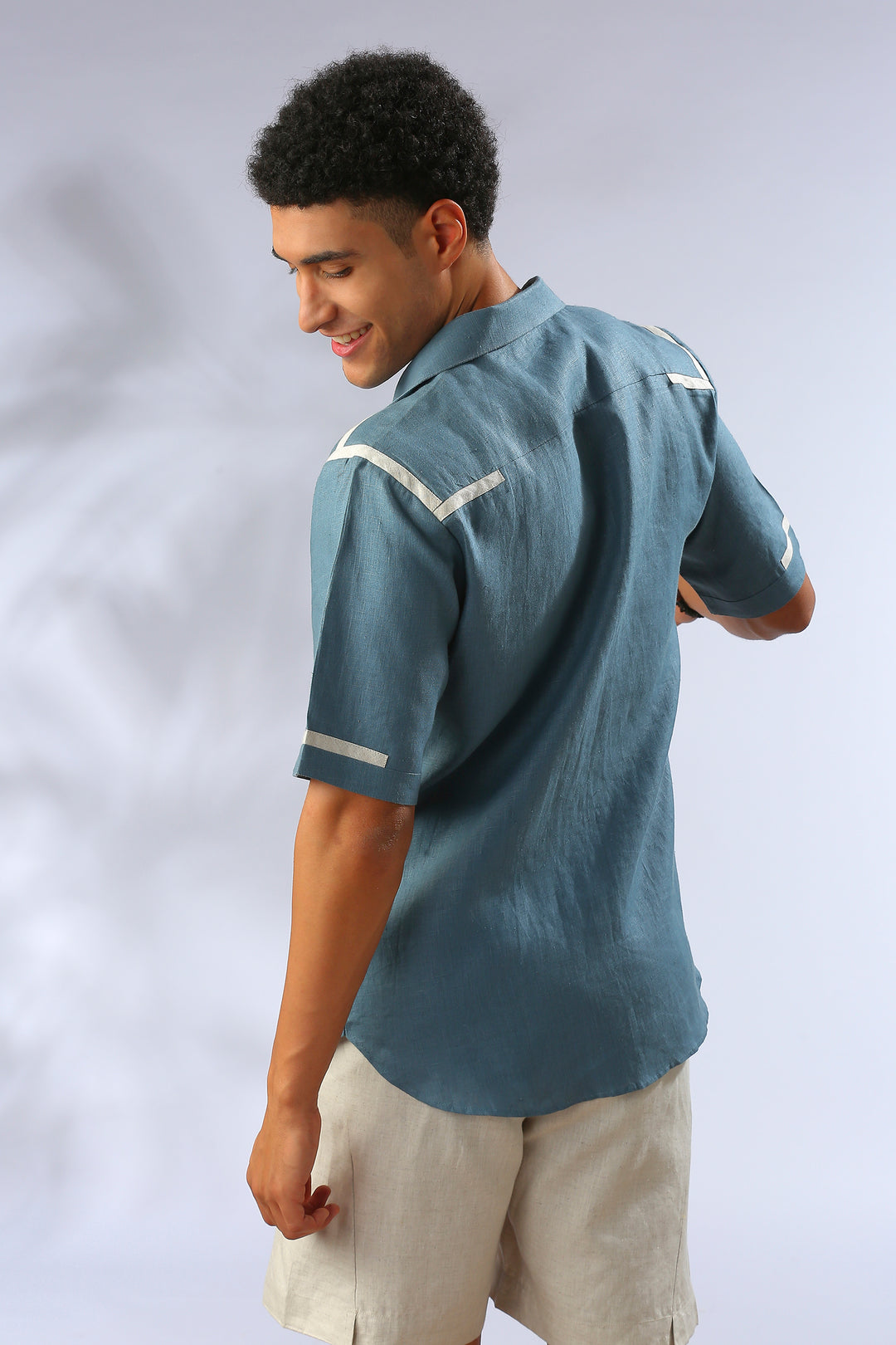 B Label Palm Resort Collar Shirt