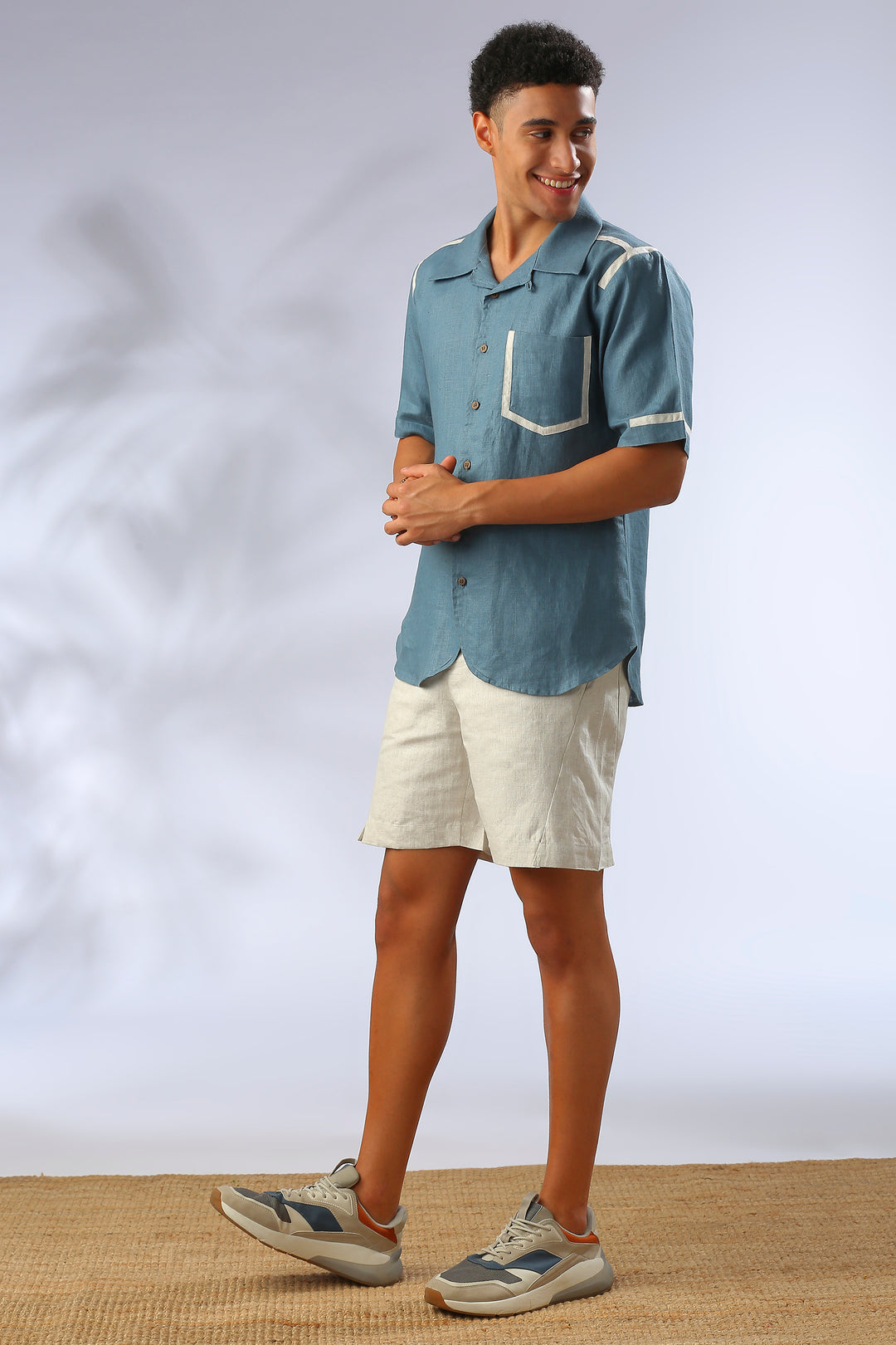 B Label Palm Resort Collar Shirt