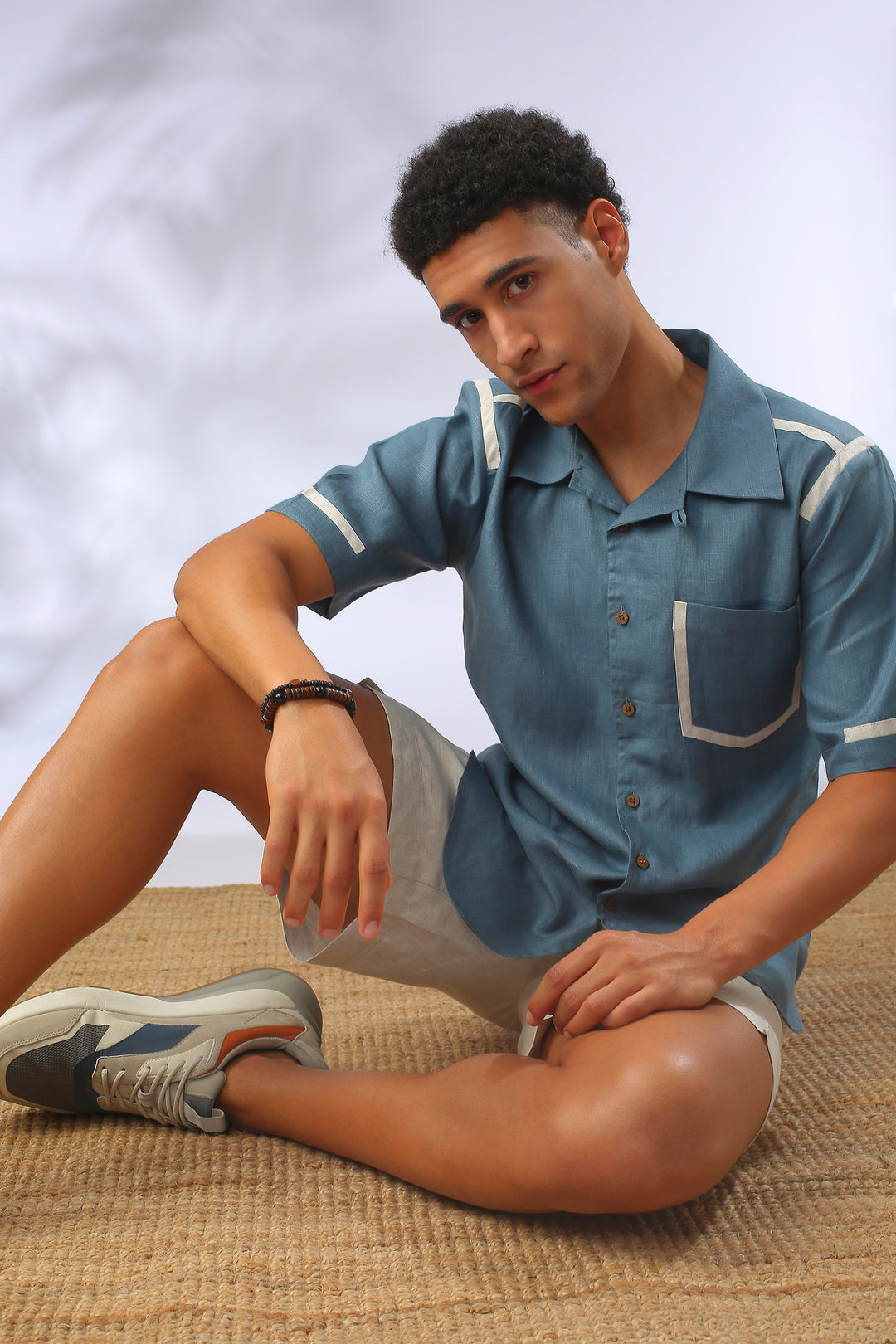 B Label Palm Resort Collar Shirt