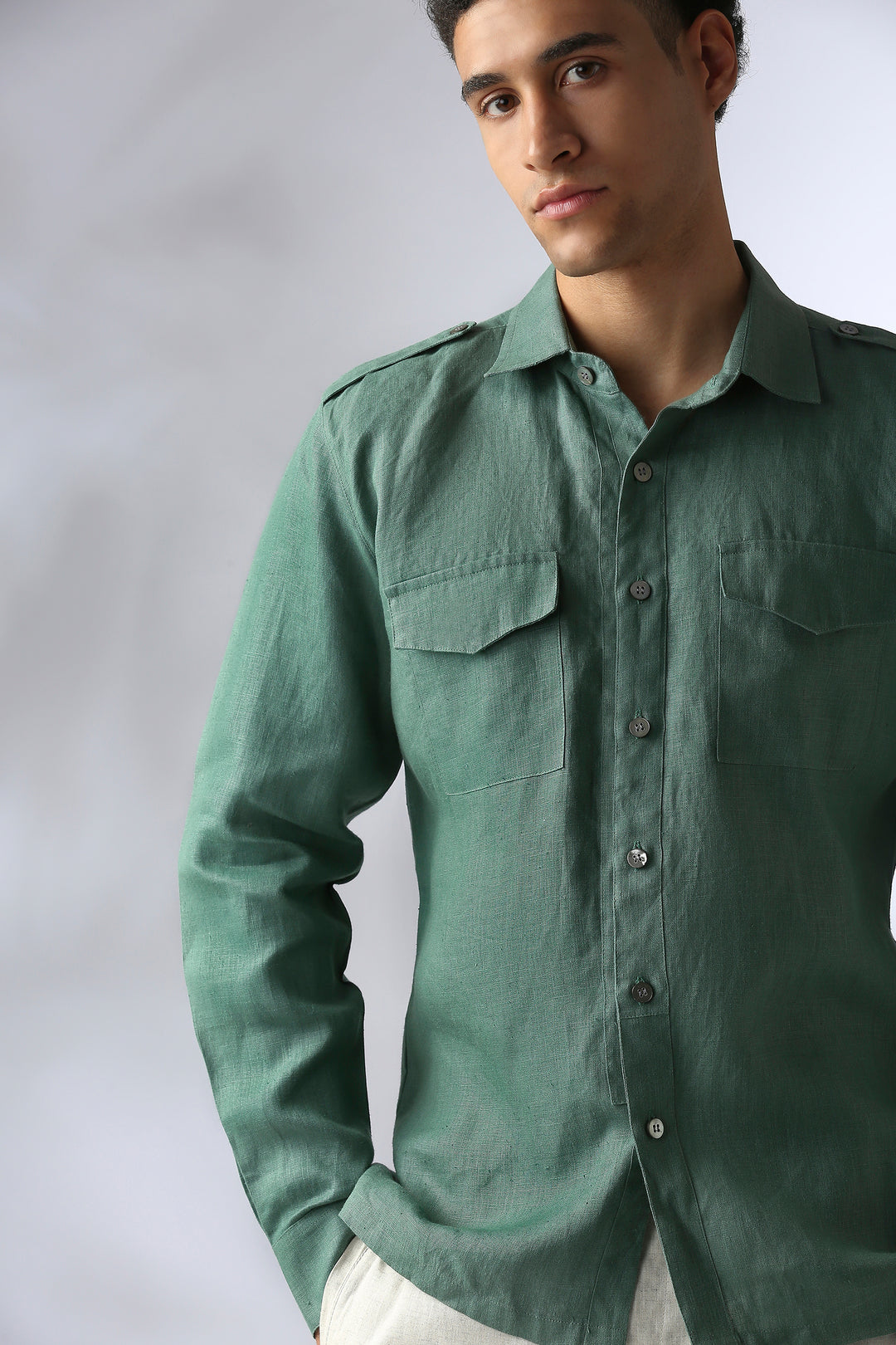 B Label Sequoia Elbow Patch Shirt