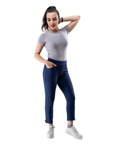 Organic Cotton Straight Fit Women's Athleisure Pant With Pockets