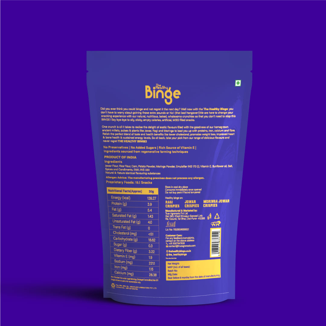 The Healthy Binge Moringa Jowar Crispies - Pack of 9