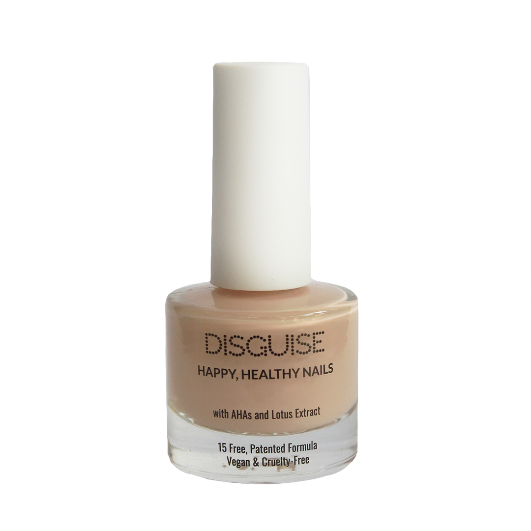 Disguise Cosmetics Happy, Healthy Nail Polish Combo Beachy Peachy 114 + Melanin 113: 21 TOXIN FREE | WITH AHA & LOTUS EXTRACT | STRENGTHENS & REPAIRS NAILS | 9 ml