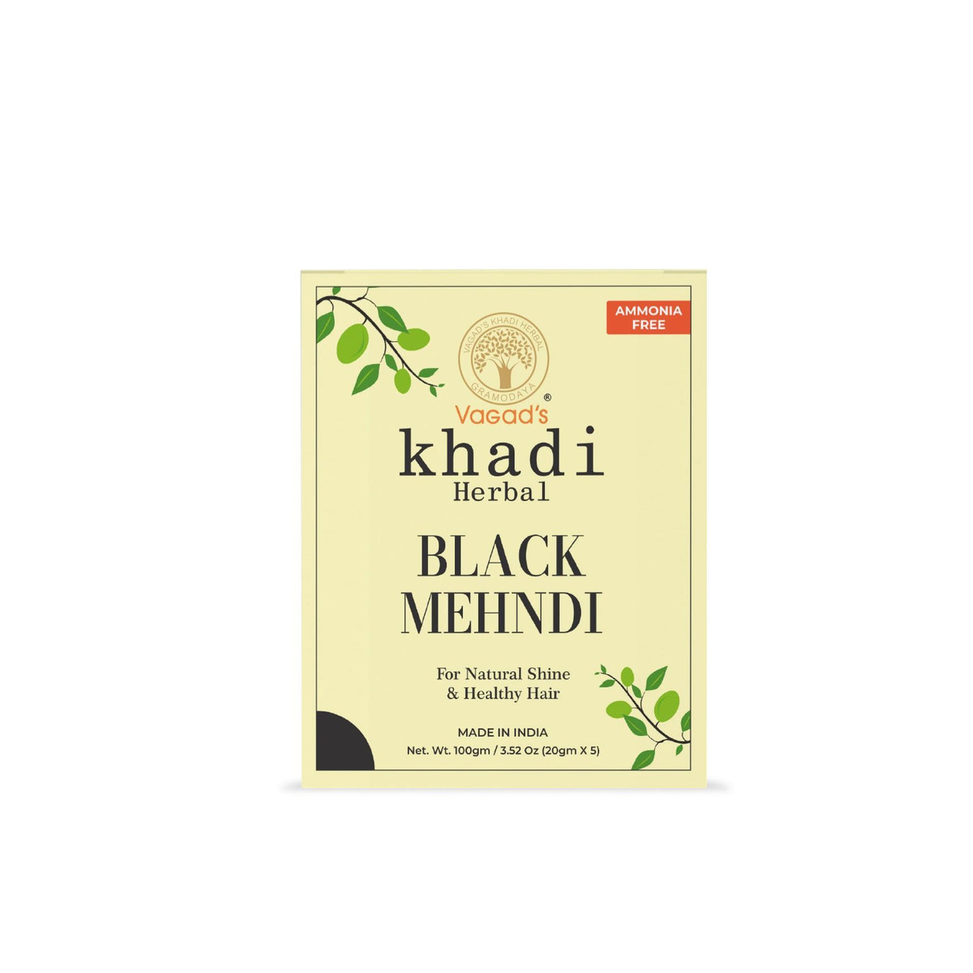 Vagad's Khadi Black Mehndi (Pack of 3)