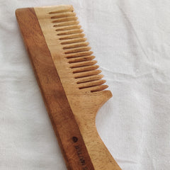 Clan Earth Neem Wood Comb with Handle