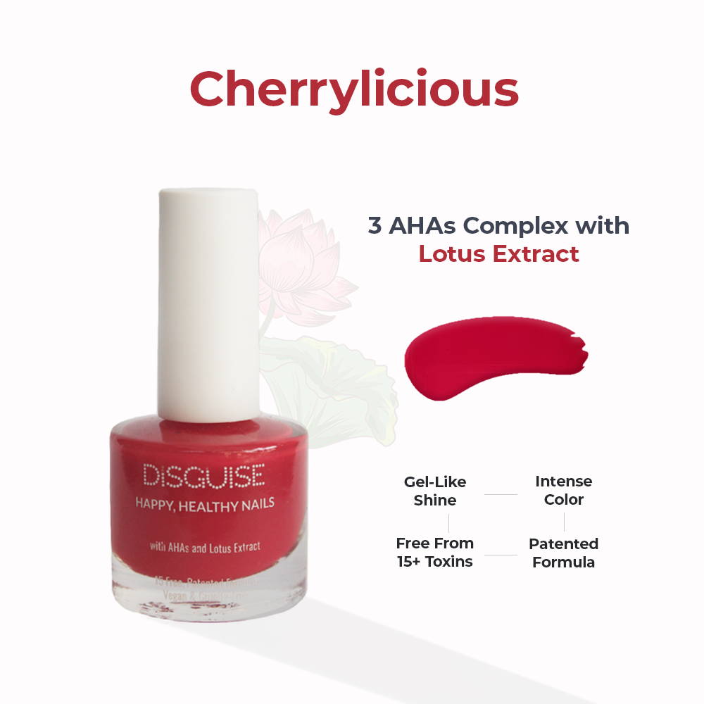 Cherrylicious 103, 21 TOXIN FREE | WITH AHA & LOTUS EXTRACT | INTENSE COLOR | 9 ml